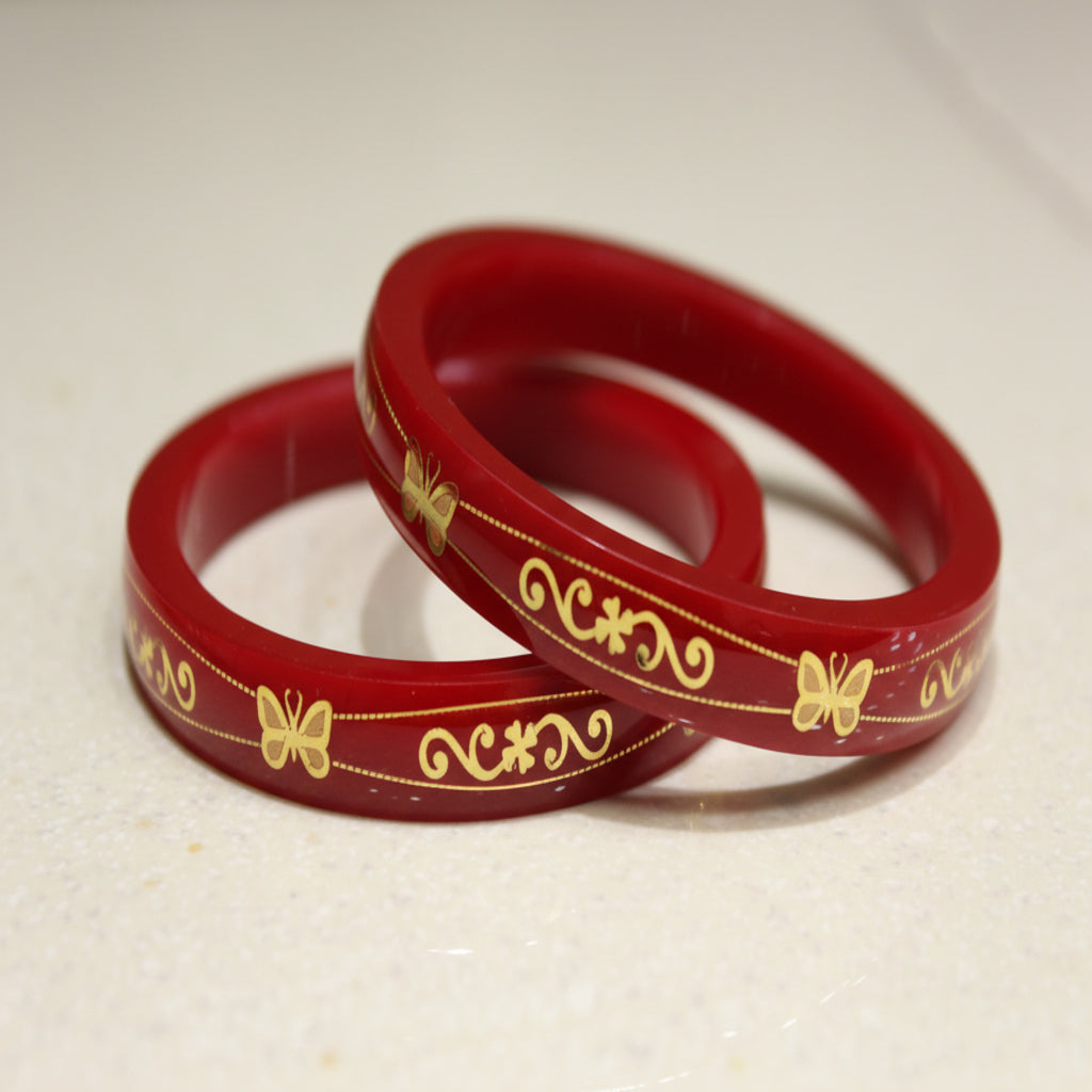 Butter Fly Design - 22 Carat Gold Pola Bangle