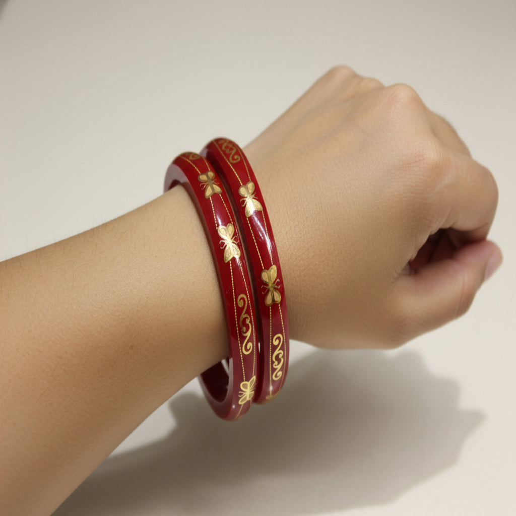 Butter Fly Design - 22 Carat Gold Pola Bangle