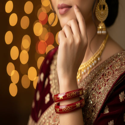 Butter Fly Design - 22 Carat Gold Pola Bangle