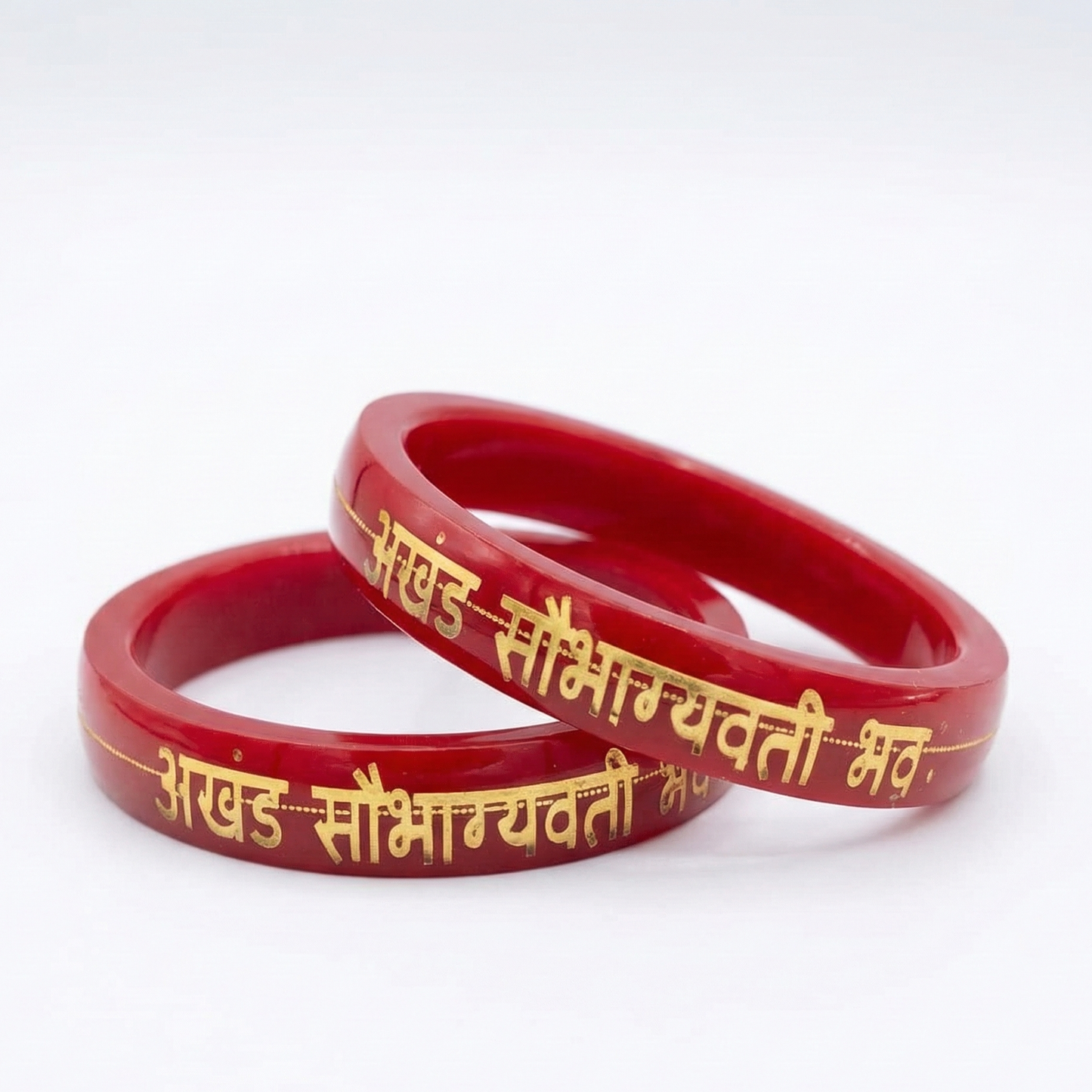 Akhand Saubhagya Vati Bhavah - 22 Carat Gold - Pola Bangles