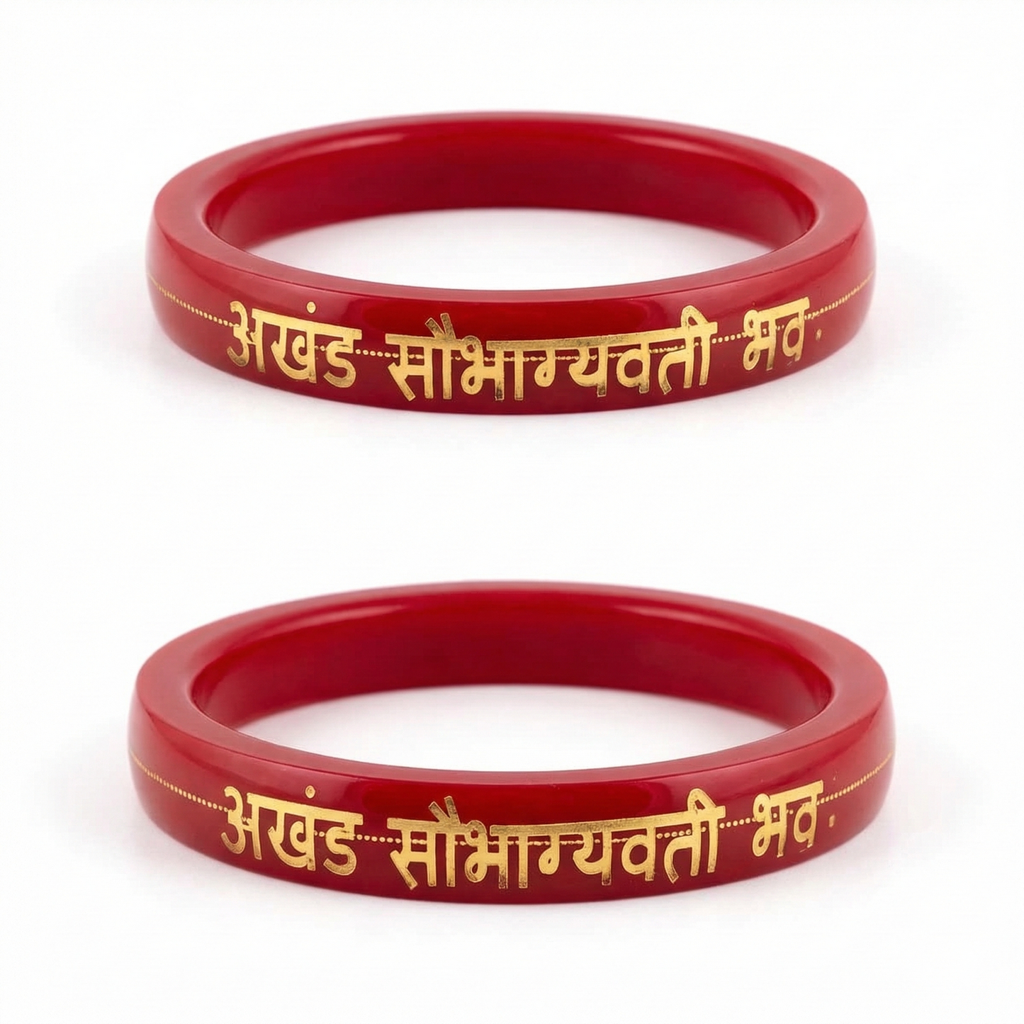 Akhand Saubhagya Vati Bhavah - 22 Carat Gold - Pola Bangles