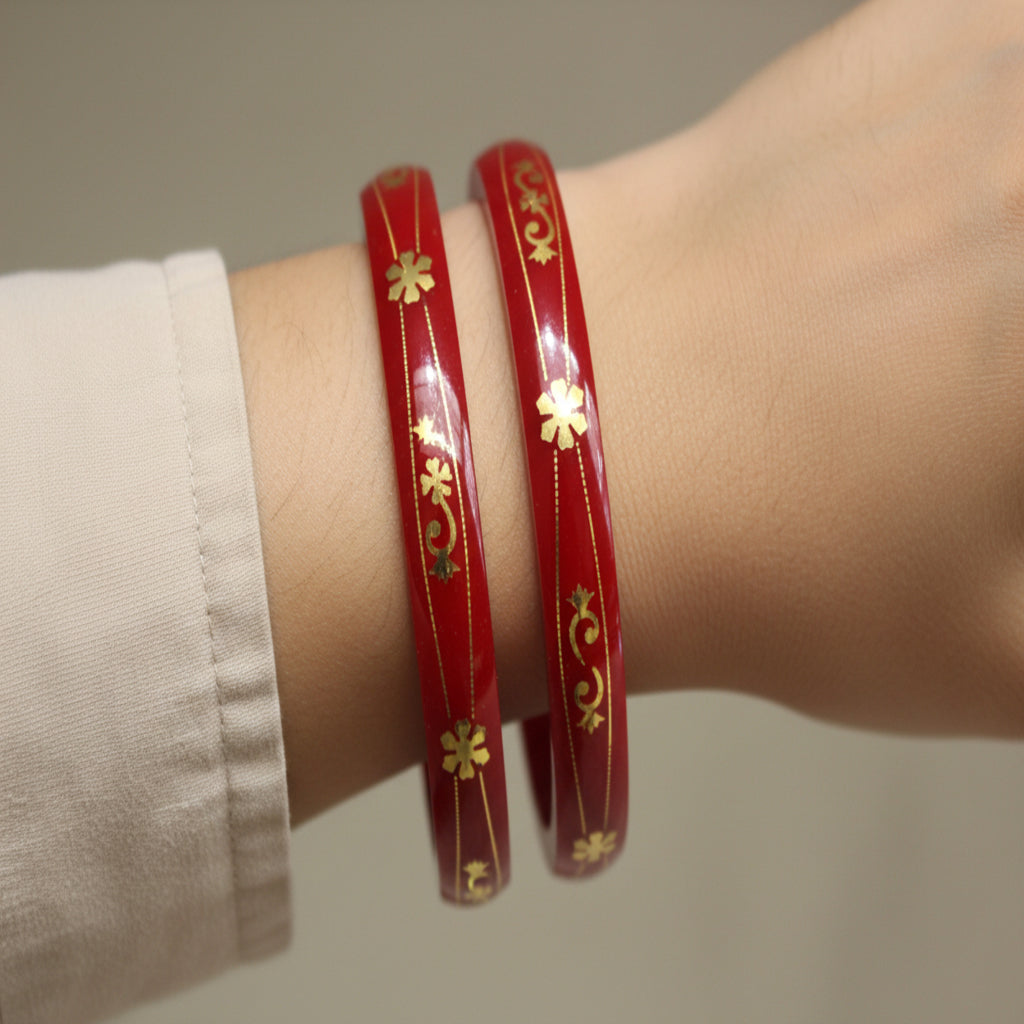 Star Design - 22 Carat Gold - Pola Bangles