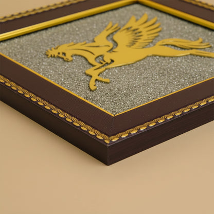 Flying Horse On Raw Pyrite Frame