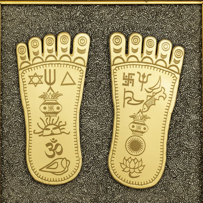 Laxmi Charan Paduka On Raw Pyrite Frame