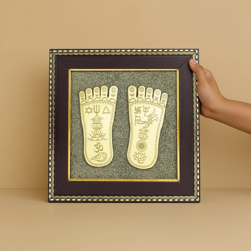 Laxmi Charan Paduka On Raw Pyrite Frame