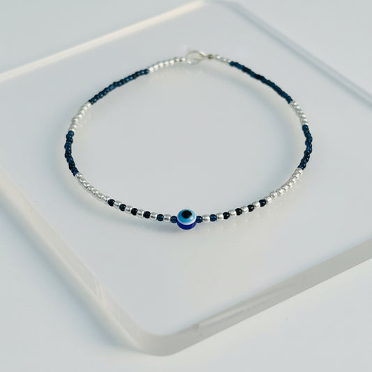 Black & Blue Beads Evil Eye