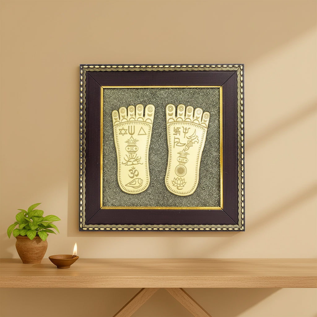 Laxmi Charan Paduka On Raw Pyrite Frame