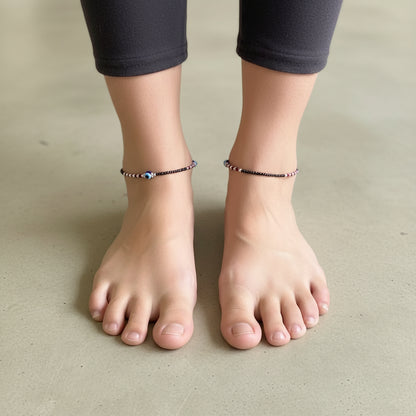 Black & Red Beads Evil Eye